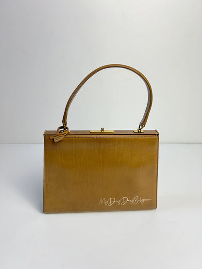 Delvaux Vintage Top Handle Camel 1965