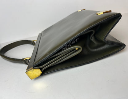 Delvaux Mon Grand Bonheur Top Handle Bronze / Green 1959