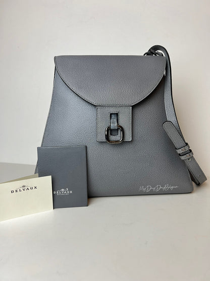 Delvaux Vintage Crossbody / Shoulder Bag Grey 1990's