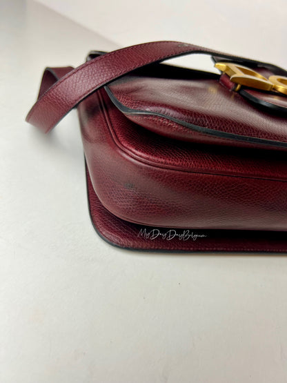 Delvaux Bourgogne Crossbody / Shoulder Bag Red 1976