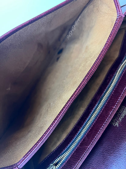 Delvaux Bourgogne Crossbody / Shoulder Bag Red 1976