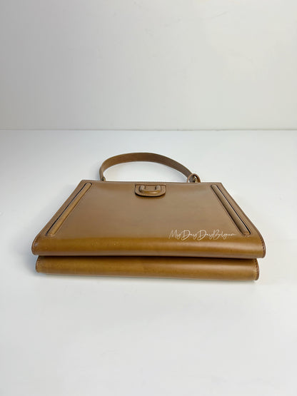 Delvaux Vintage Top Handle Camel 1965