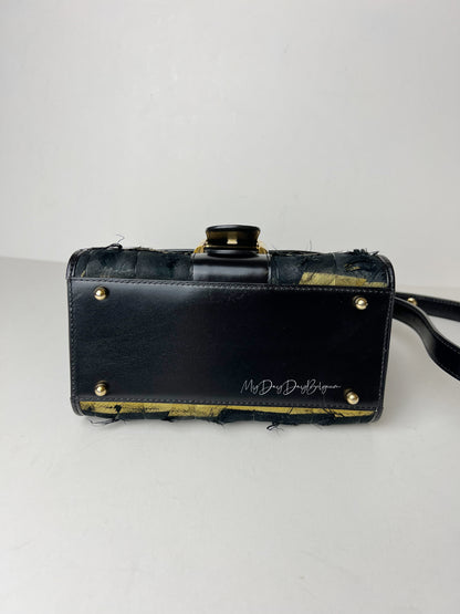 Delvaux Brillant Plumes Top Handle Black / Gold 2013
