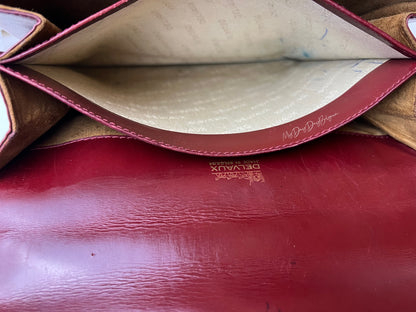 Delvaux Festival Crossbody / Shoulder Bag Burgundy Red 1971