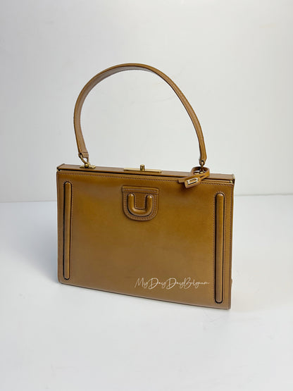 Delvaux Vintage Top Handle Camel 1965