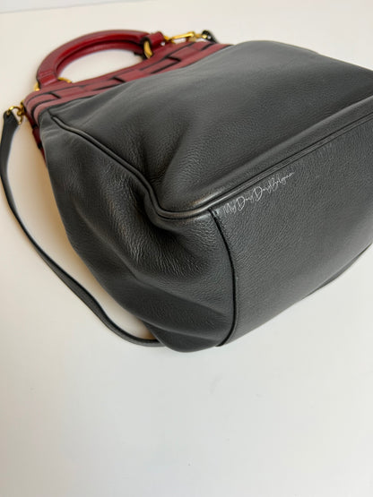 Delvaux Vintage Crossbody / Shoulder Bag Red / Grey 1993