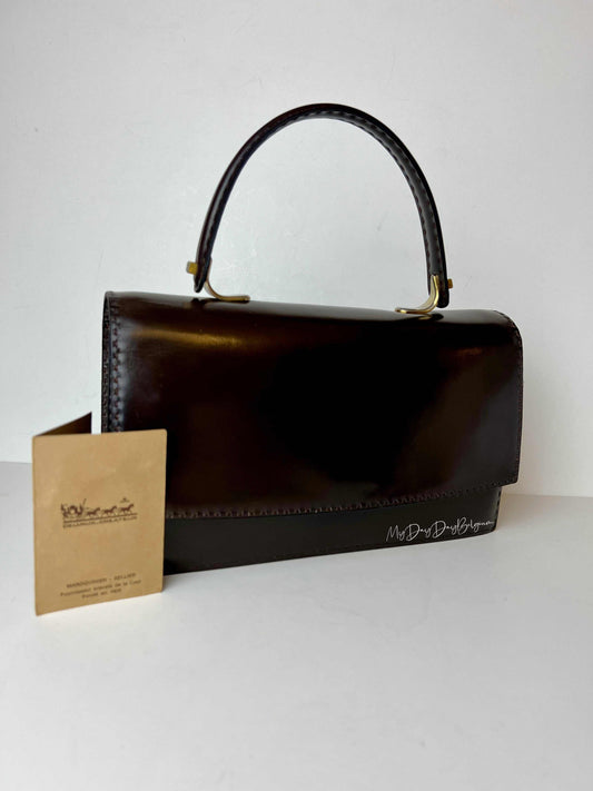 Delvaux vintage top handle handbag 1970