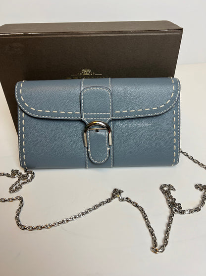 Delvaux Brillant Wallet on Chain Crossbody / Shoulder Bag Blue Pacifique 2022
