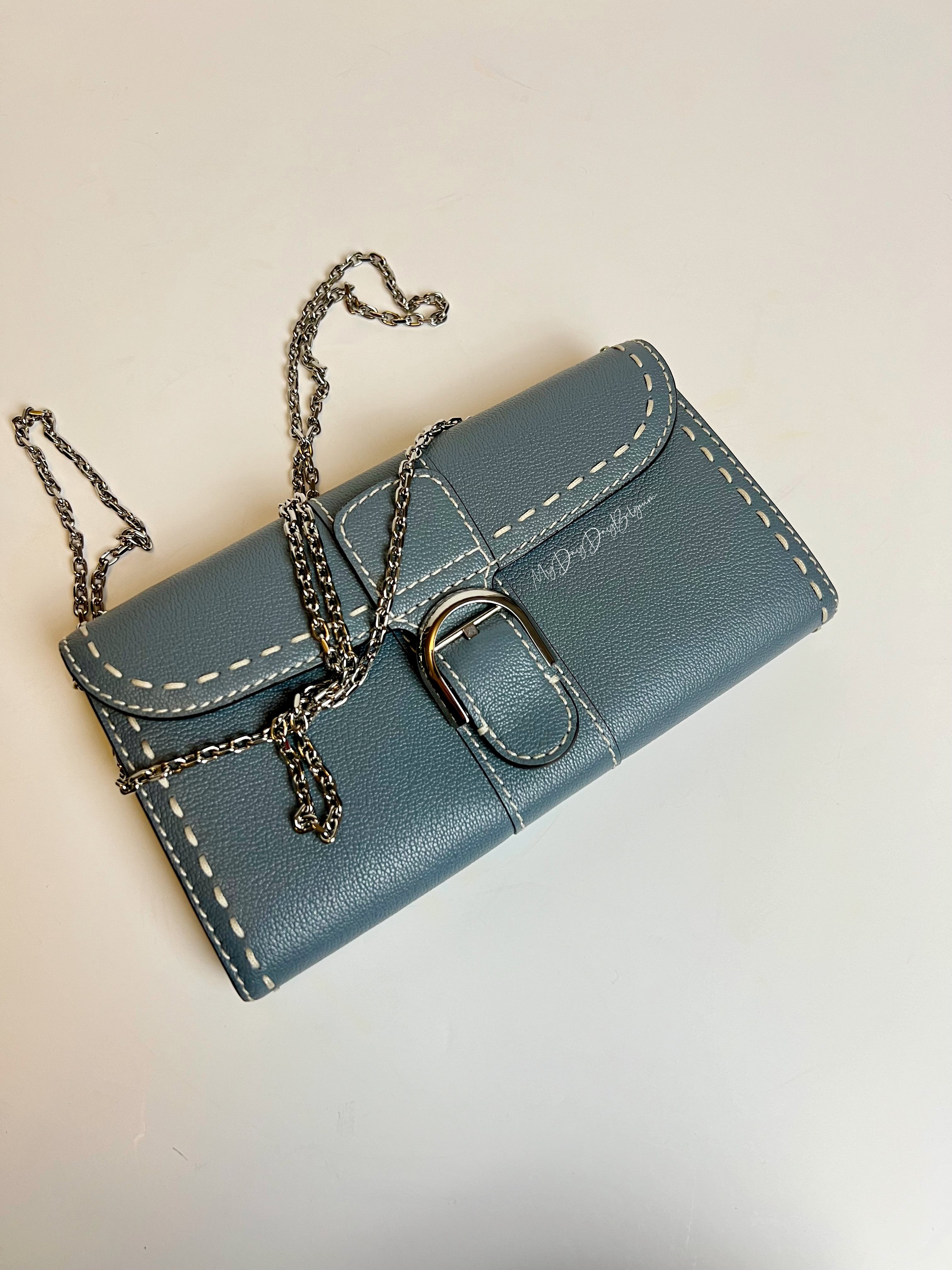 Delvaux Brillant Long Wallet Chain - Vegetal 2021