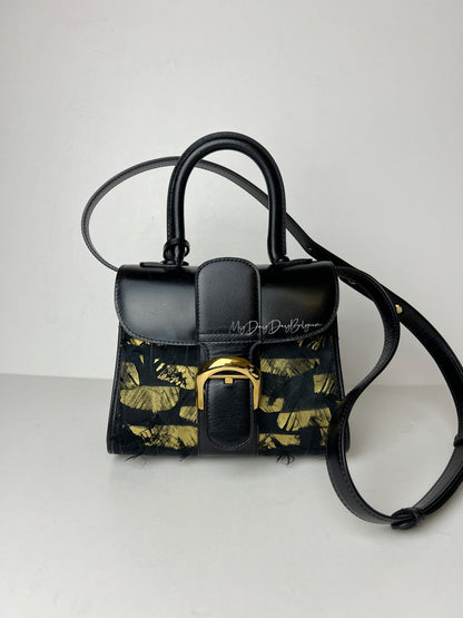 Delvaux Brillant Plumes Top Handle Black / Gold 2013