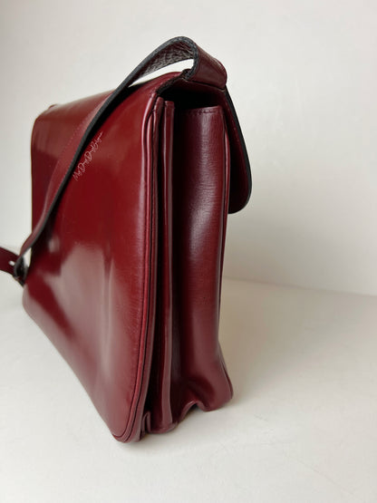 Delvaux Festival Crossbody / Shoulder Bag Burgundy Red 1971