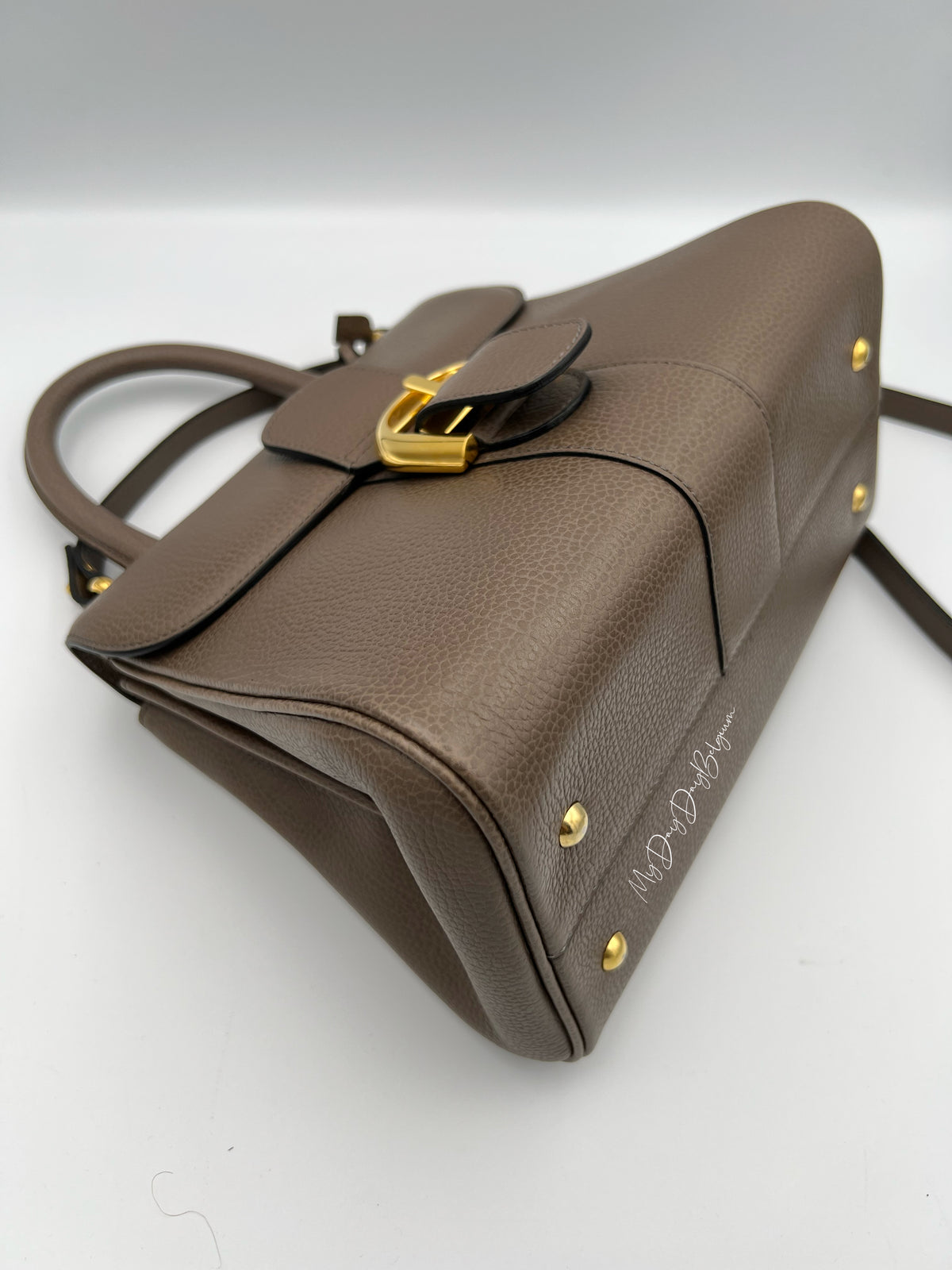 Vintage Delvaux Brillant in Taupe PM early 90s
