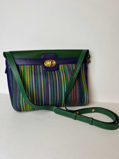 Delvaux Merlot Crossbody / Shoulder Bag Green - Multicolour 1992