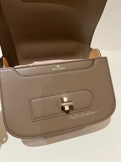 Delvaux Lingot Crossbody / Shoulder Bag Taupe 2022