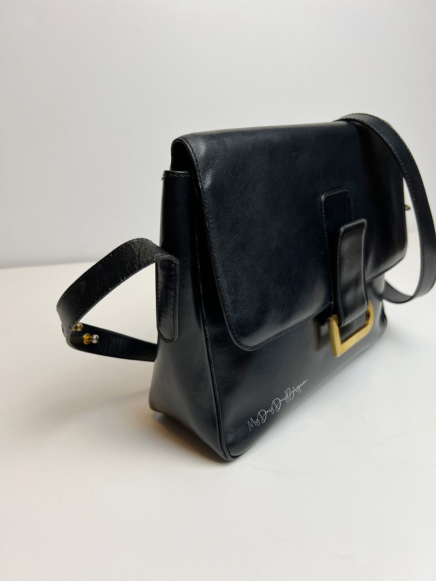 Delvaux Poirier crossbody/shoulder bag 1977 black