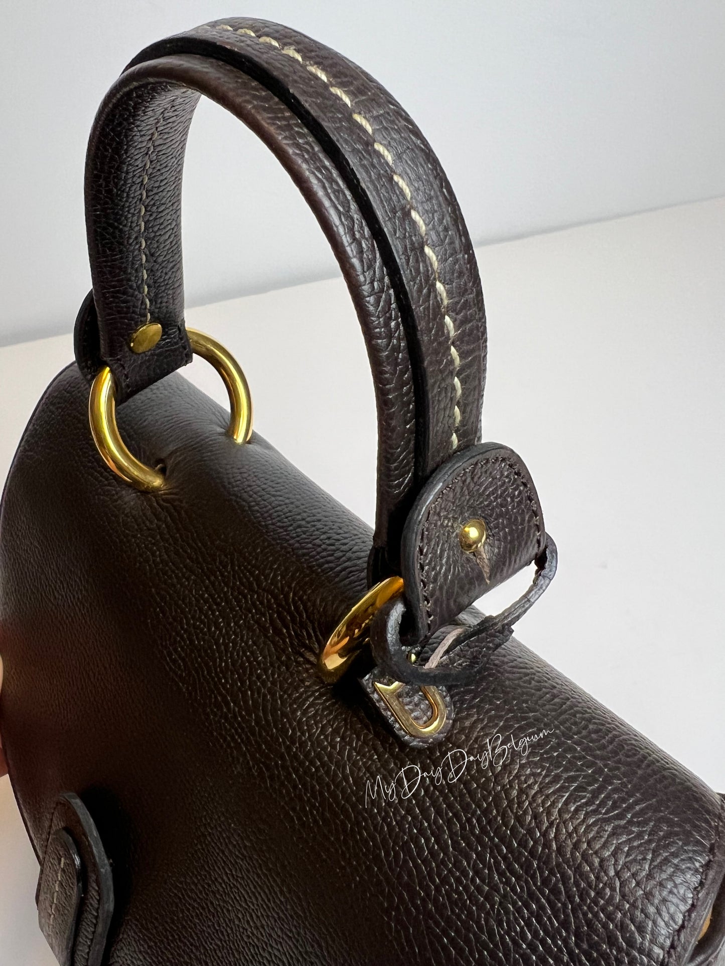 Delvaux Brown surpiqué