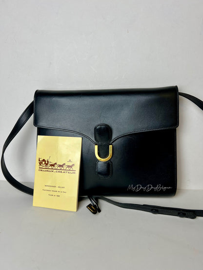 Delvaux Vintage Crossbody / Shoulder Bag Black 1984
