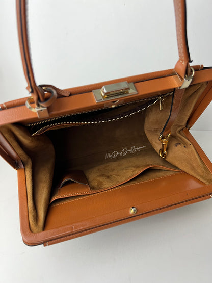 Delvaux Illusion Top Handle Black / Camel 1999