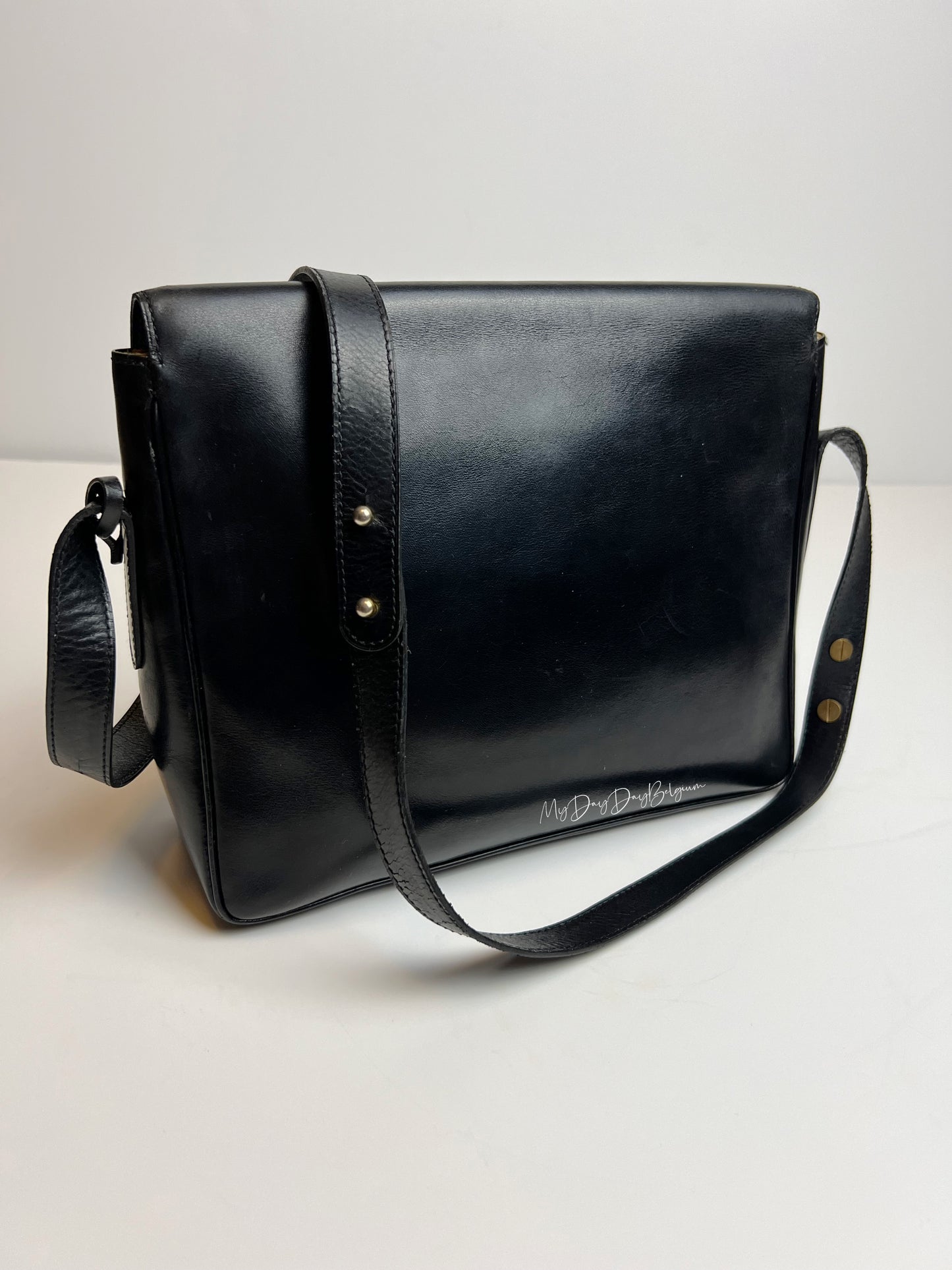 Delvaux Poirier crossbody/shoulder bag 1977 black