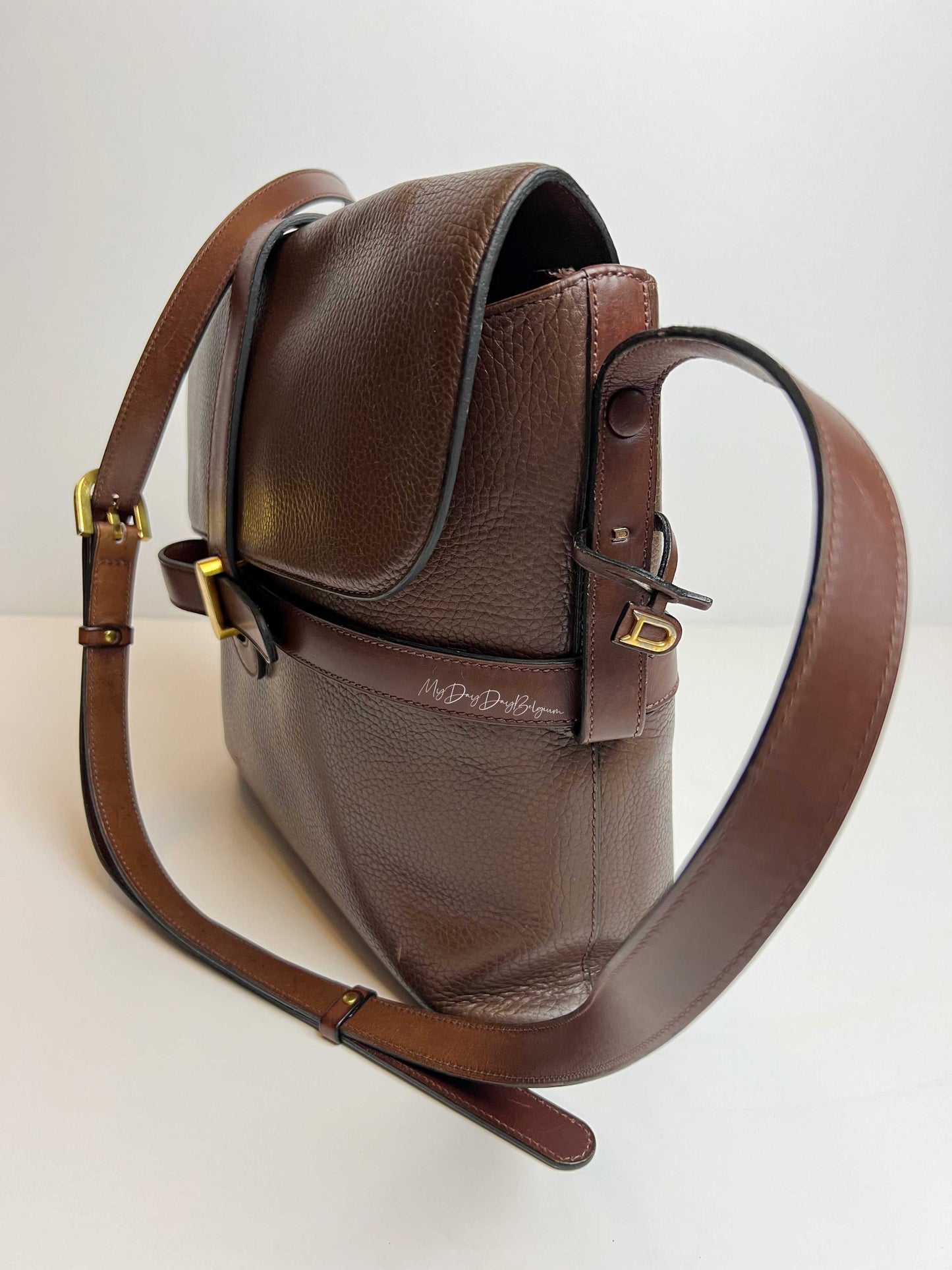 Delvaux vintage brown crossbody bag 1990s