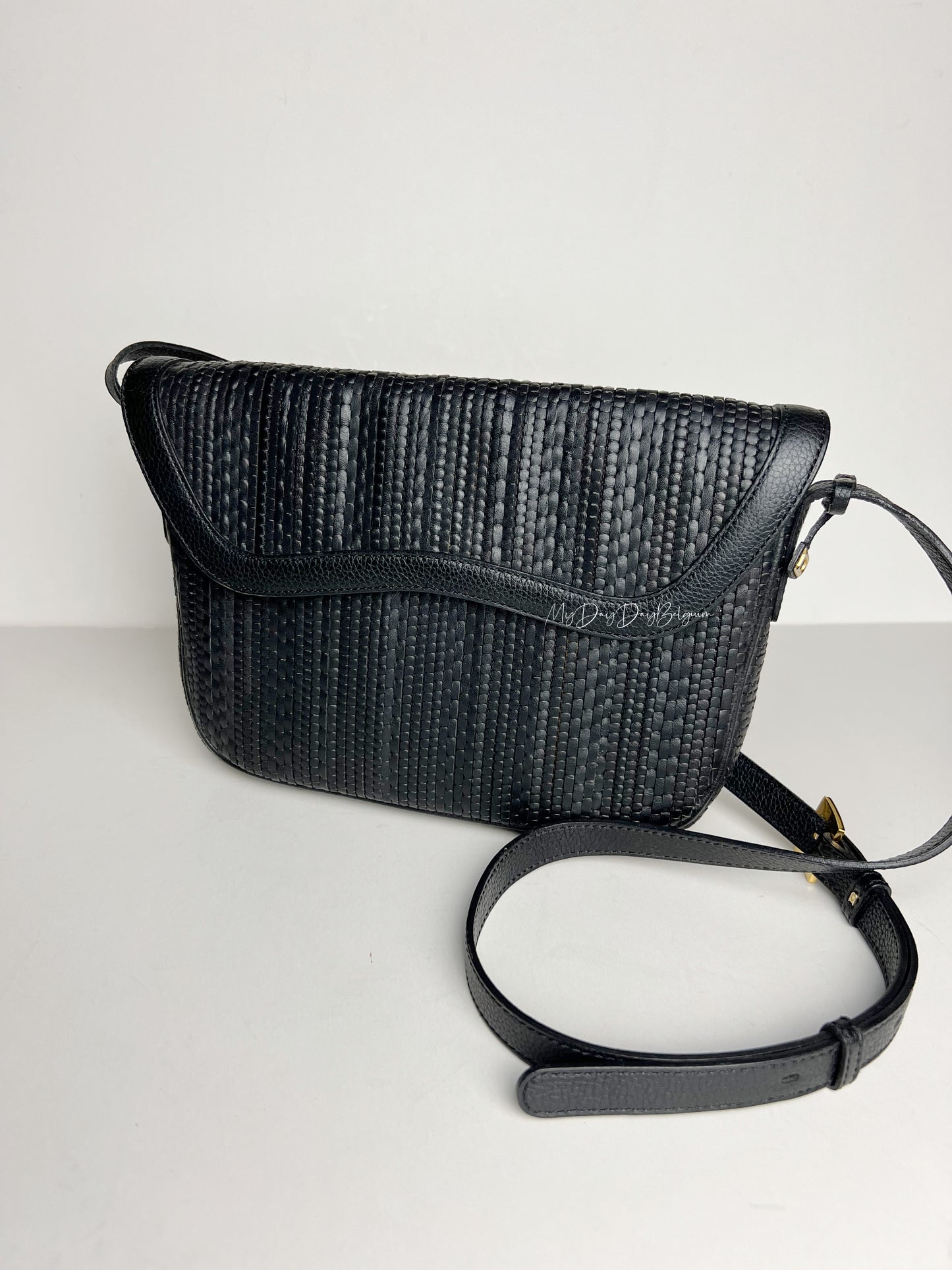 Delvaux toile de cuir crossbody 1995