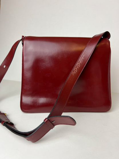 Delvaux Festival Crossbody / Shoulder Bag Burgundy Red 1971