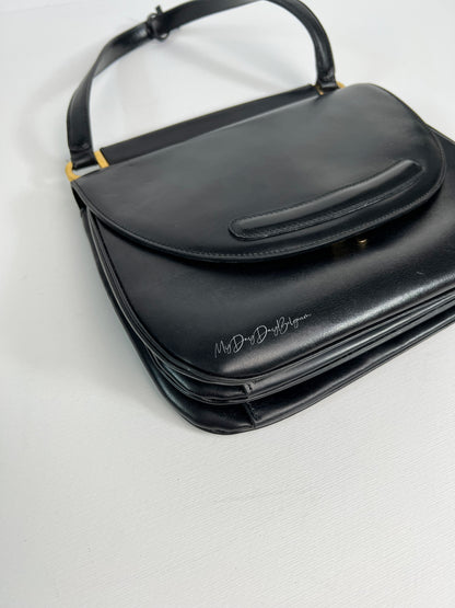 Delvaux Vintage Crossbody / Shoulder Bag Black 1980