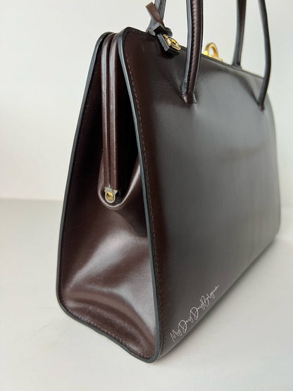 Delvaux Vintage Top Handle Brown 1970