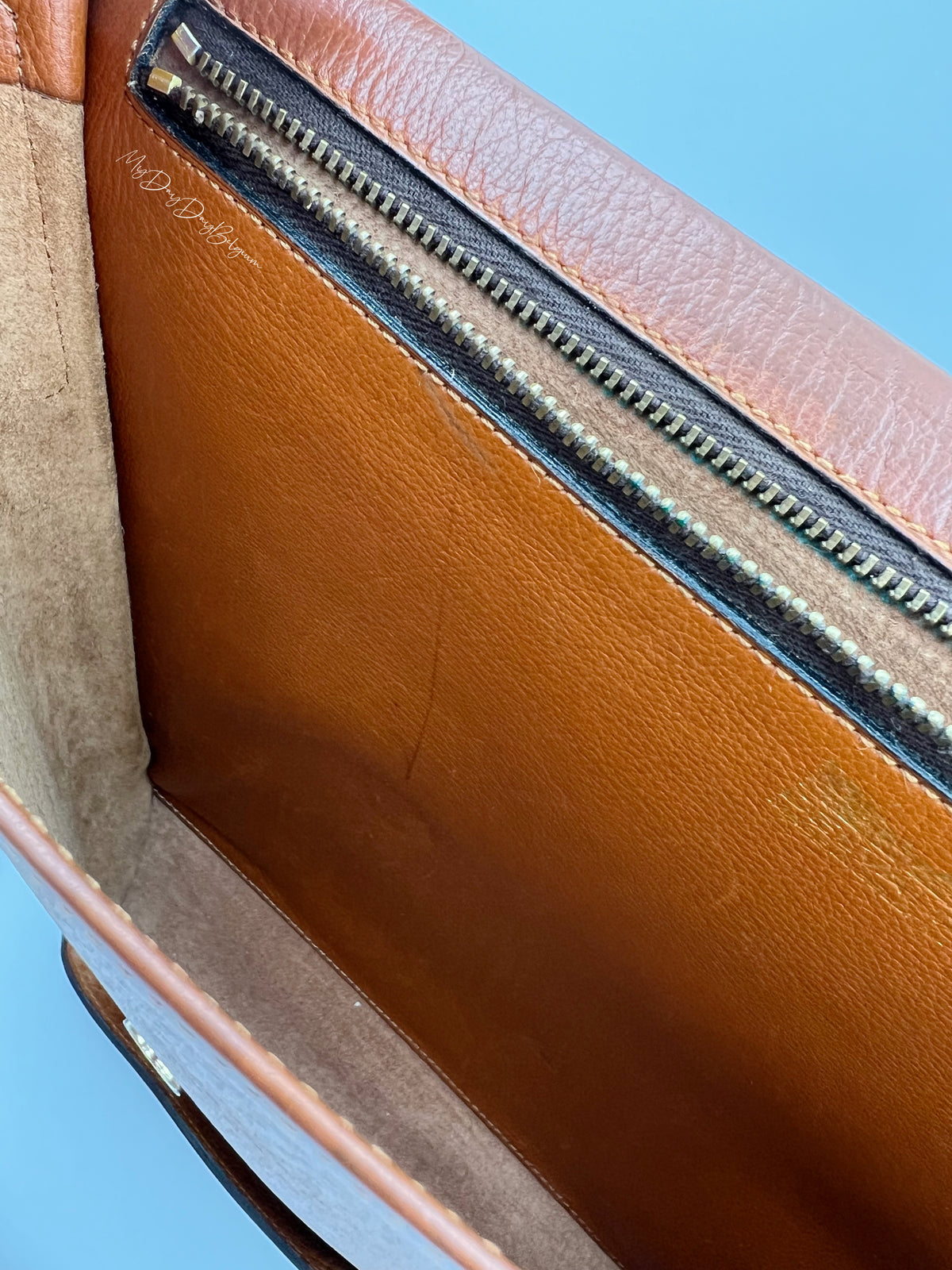 Delvaux vintage crossbody in cognac trotteur leather 1980’s