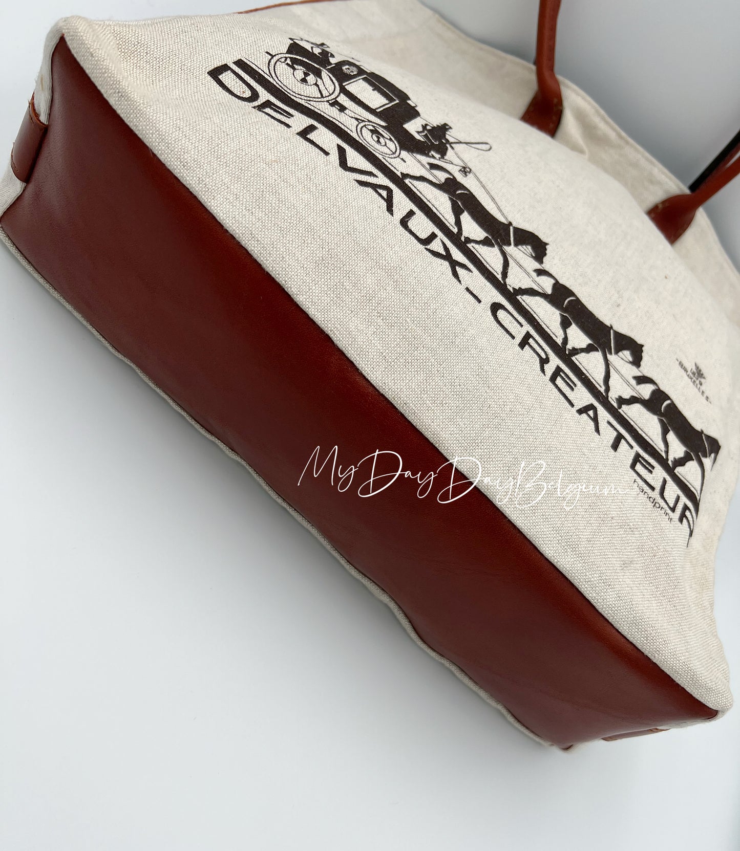 Upcycled Delvaux heritage Tote long handle - 2025 limited Pouliche collection