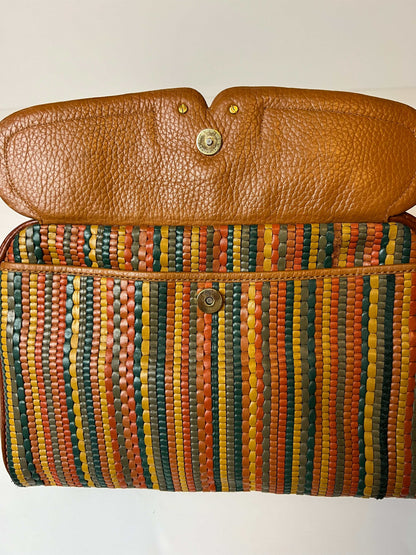 Delvaux Vintage Crossbody / Shoulder Bag Orange - Multicolour 1990's