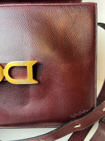 Delvaux Bourgogne Crossbody / Shoulder Bag Red 1976