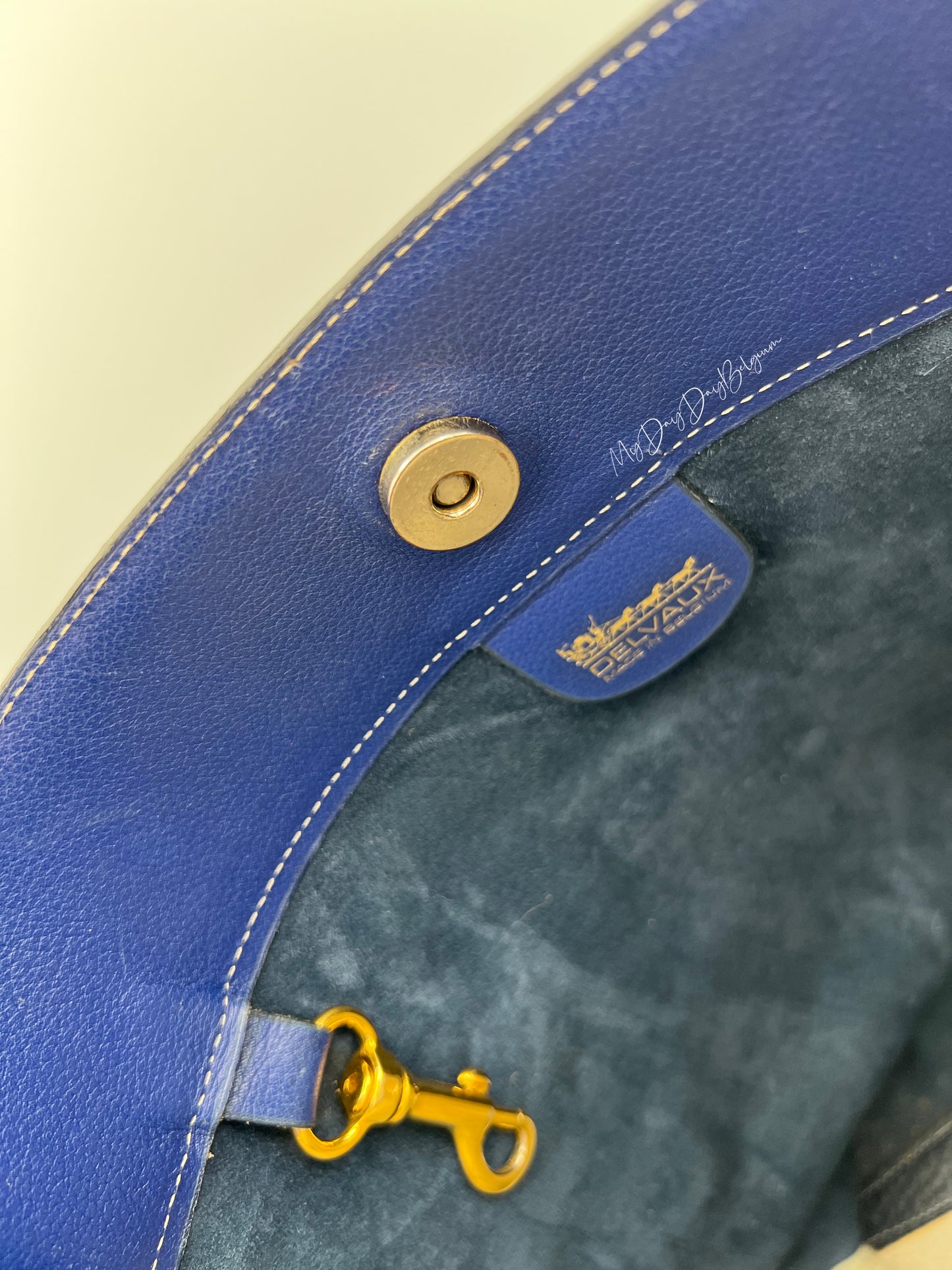 Vintage Delvaux crossbody tri-colour of the 1980s