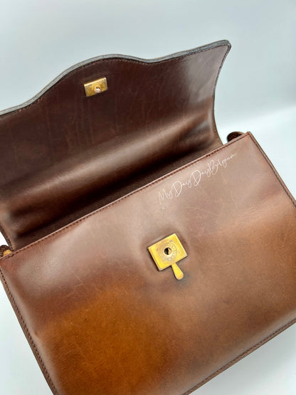 Vintage Delvaux top handle box calf 1967