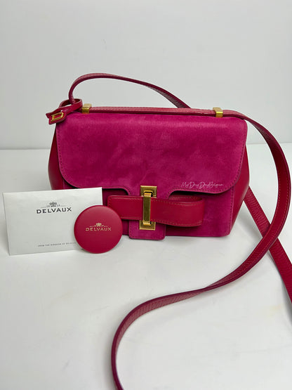 Delvaux Simplissisme City PM Crossbody / Shoulder Bag Framboise 2016