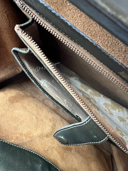 Delvaux Mon Grand Bonheur Top Handle Bronze / Green 1959