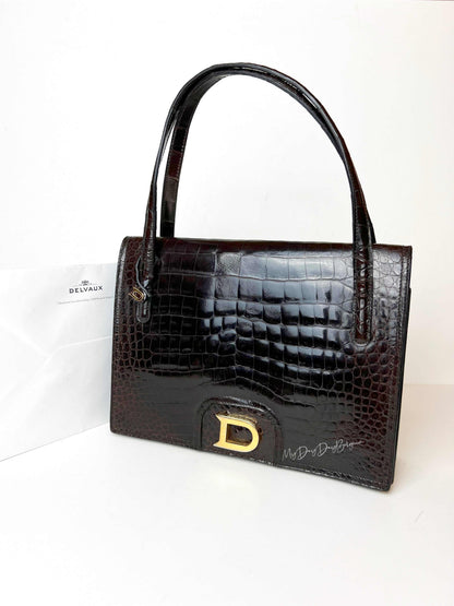 Delvaux Vintage Top Handle Brown 1973