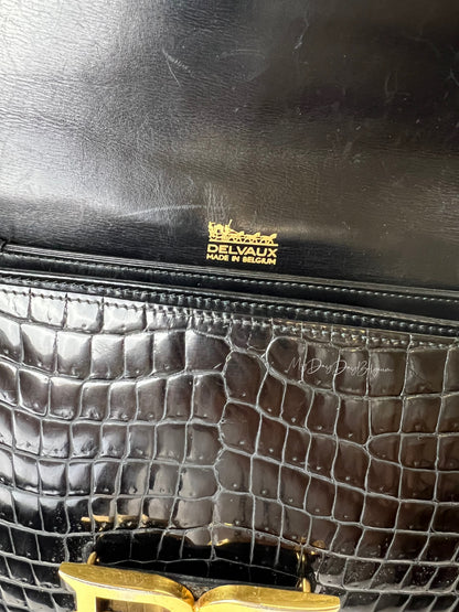 Delvaux Bourgogne crossbody bag crocodile 1976