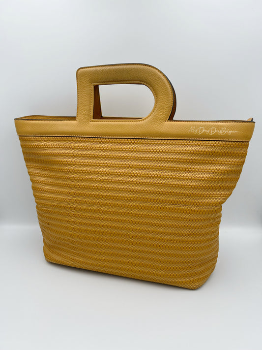 Delvaux toile de cuir top handle