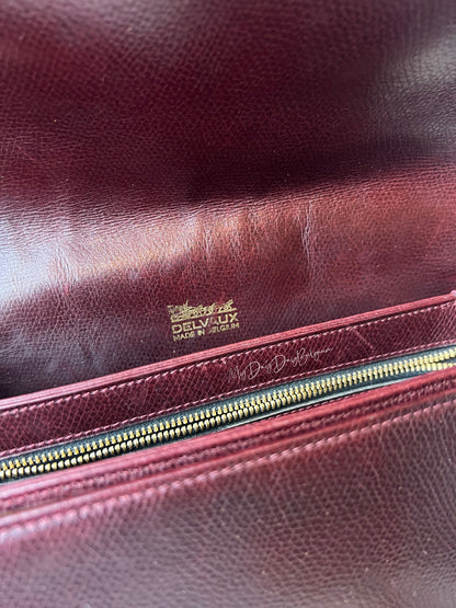 Delvaux Bourgogne Crossbody / Shoulder Bag Red 1976