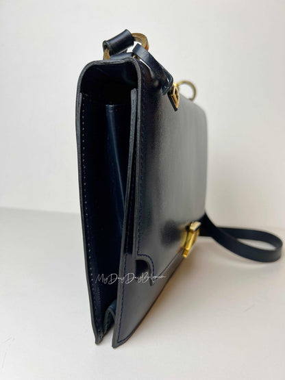 Delvaux Vintage Crossbody / Shoulder Bag Navy Blue 1972