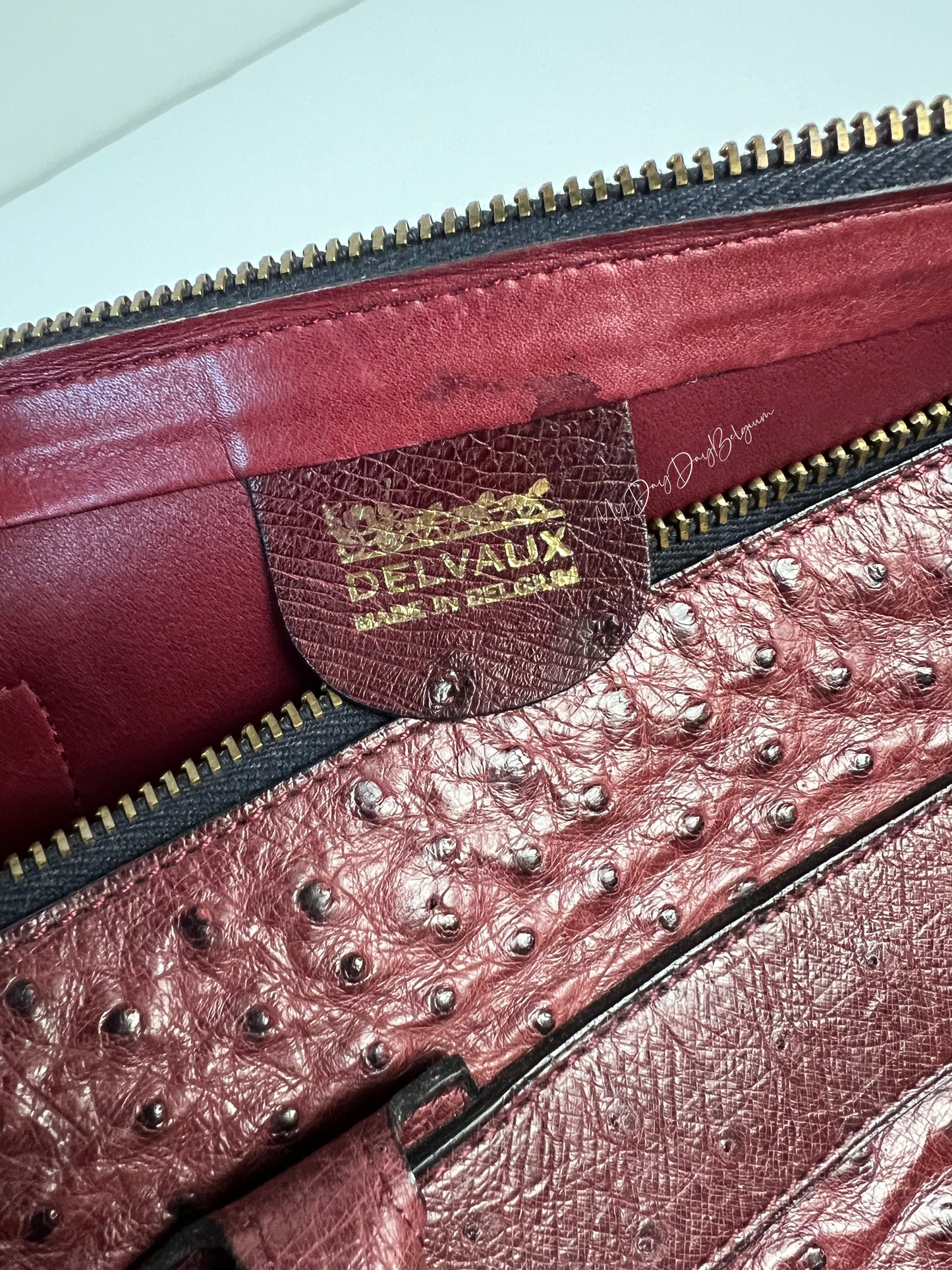 Mid 1980’s doctor/travel bag in ostrich leather