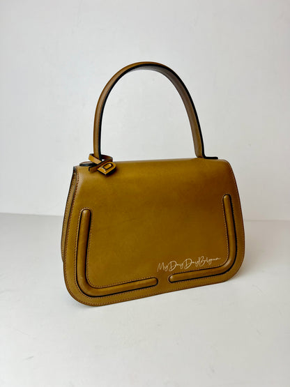 Delvaux Vintage Top Handle Camel 1965