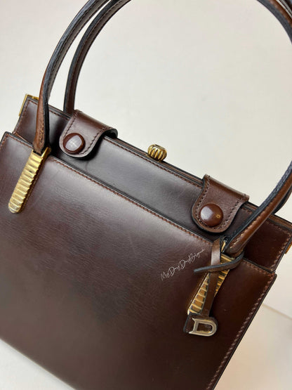 Delvaux Vintage Top Handle Brown 1967