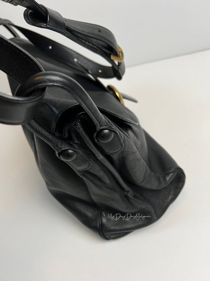 Delvaux Brillant Bridon Crossbody / Shoulder Bag Black 2000's