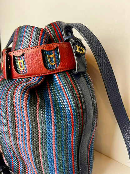 Delvaux Vintage Crossbody / Shoulder Bag Red - Multicolour 1988