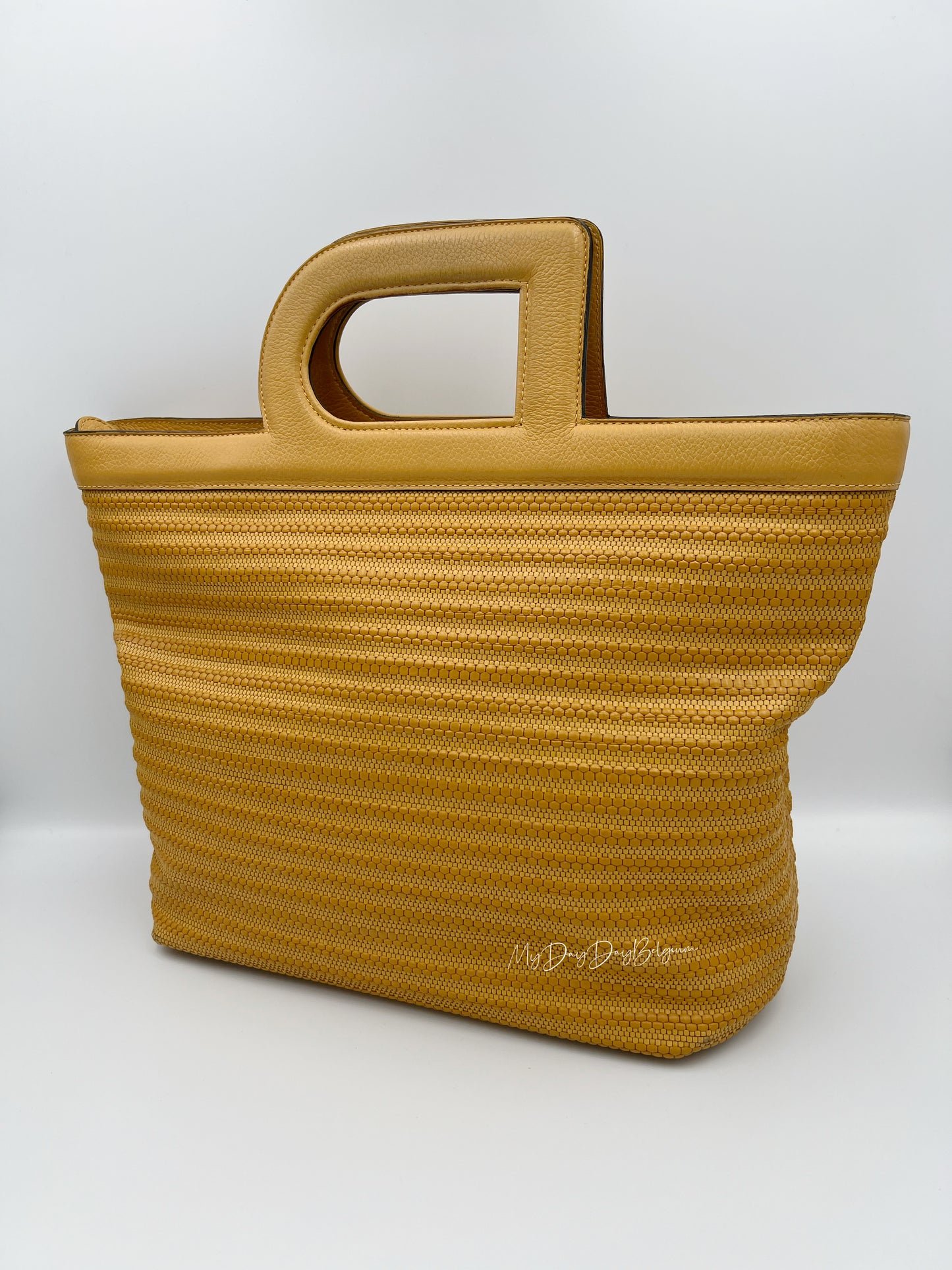 Delvaux toile de cuir top handle