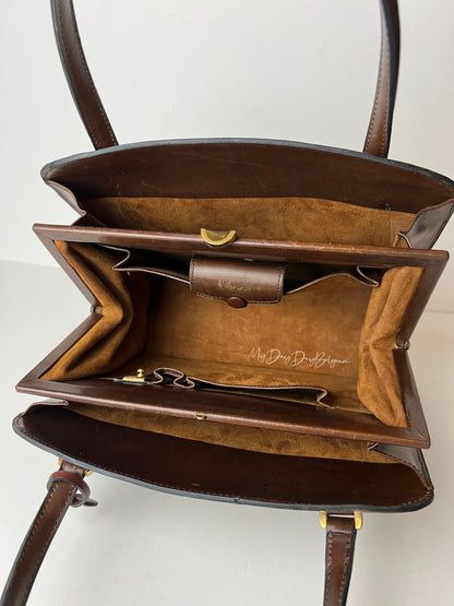 Delvaux Vintage Top Handle Brown 1967