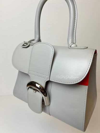 Delvaux Brillant Top Handle White / Grey 2017
