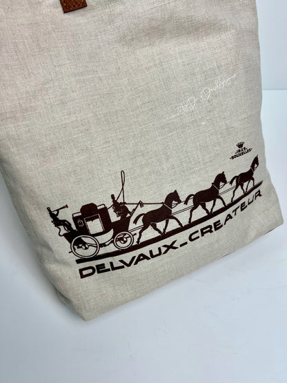 Upcycled Delvaux Tote Bag